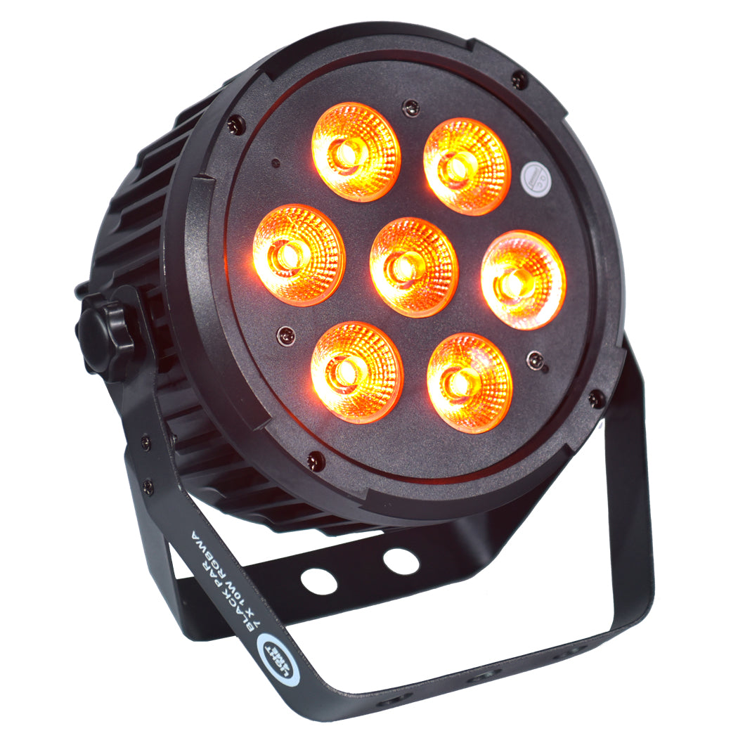 LIGHT4ME BLACK PAR 7x10W RGBWA LED kraftfuld spotlight