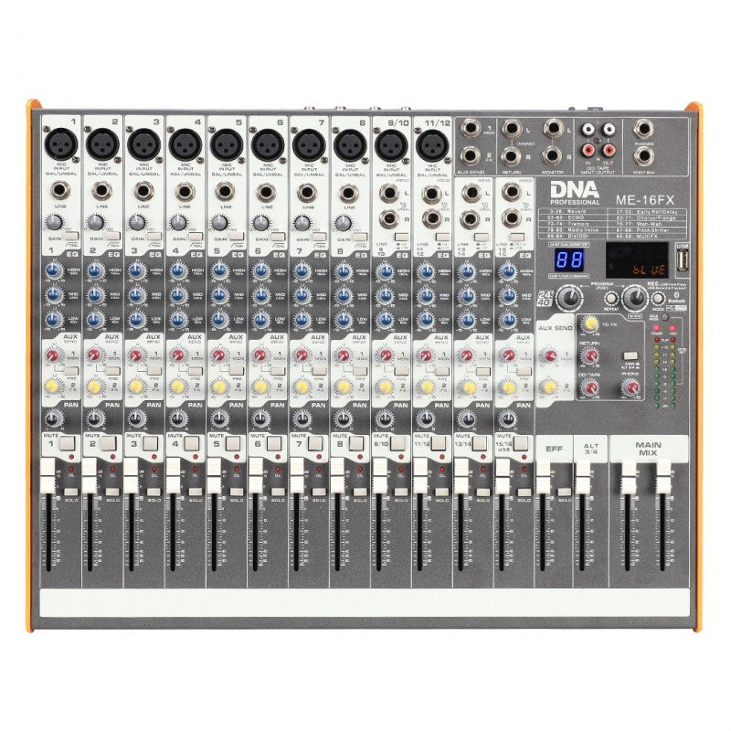 DNA ME-16FX Mixer 16 Channels with Bluetooth & USB