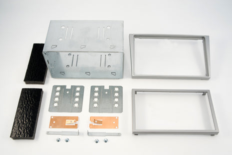 2-Din frame for Opel, silver