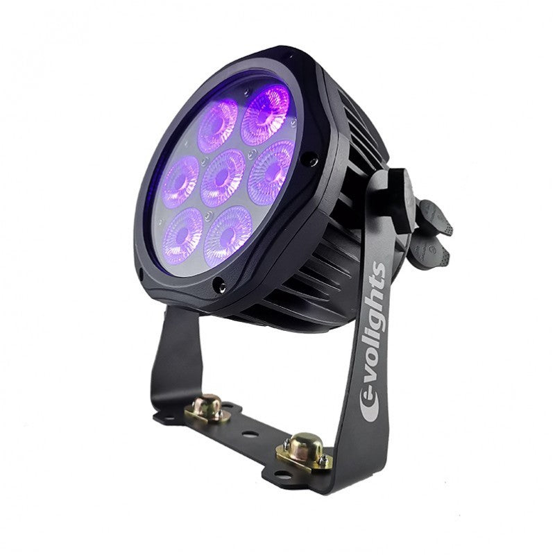 EVOLIGHTS GLACIER 7 LED PAR 7x10W RGBWA-UV IP65 Outdoor Stage Lighting
