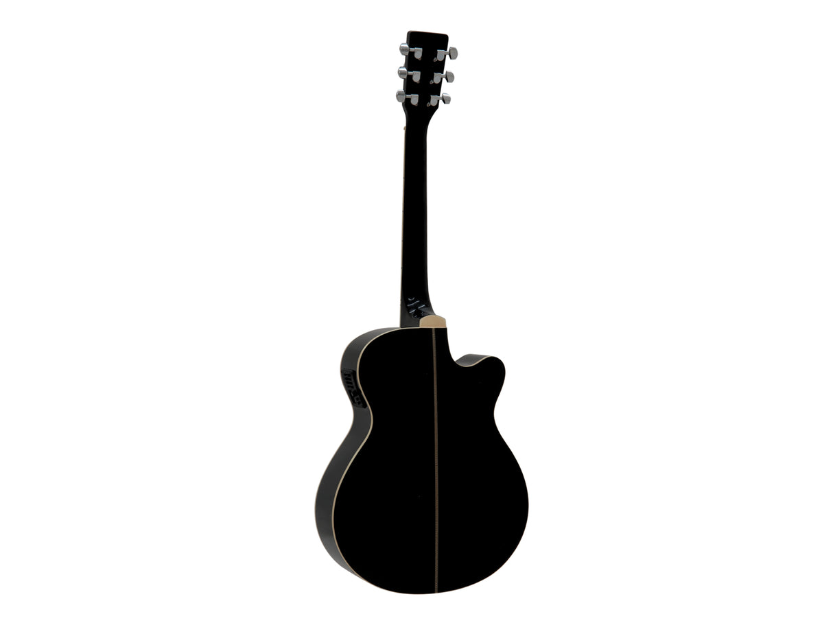 DiMavery AW-400 Western Guitar LH - Black