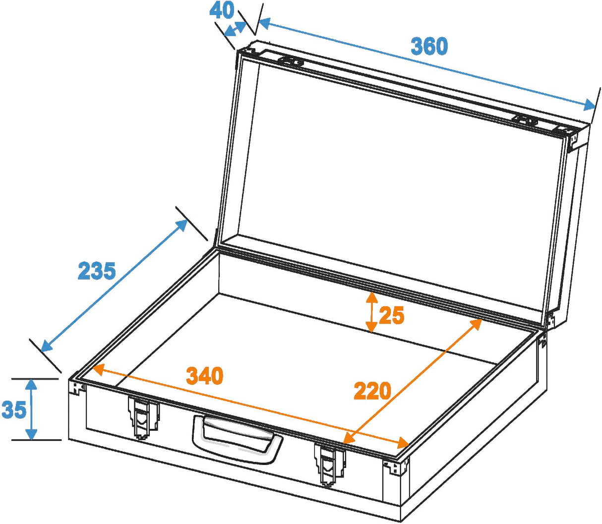 DiMavery Flightcase for pedals small