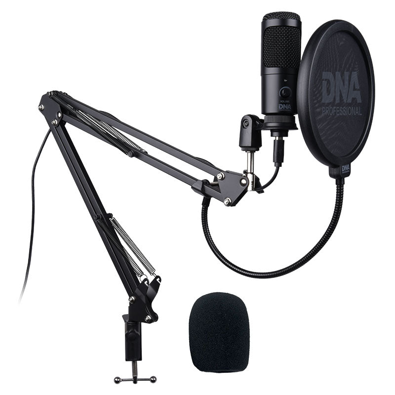 DNA CM USB KIT Kondensator USB Mikrofon med Boom Arm og Popfilter