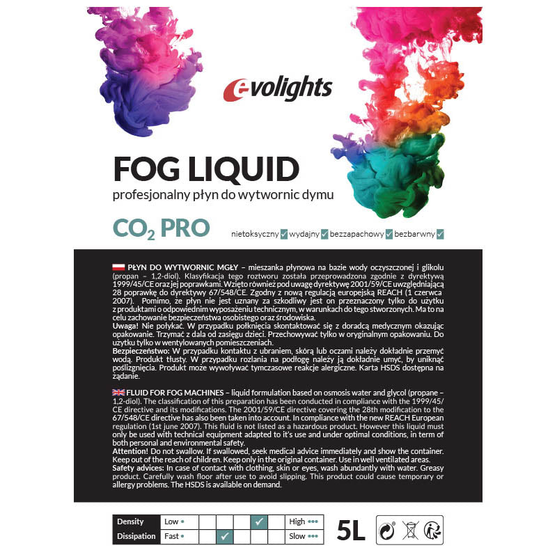 EVOLIGHTS fog fluid for smoke machine CO2