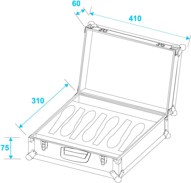 Microphone case Road 7 microphones black