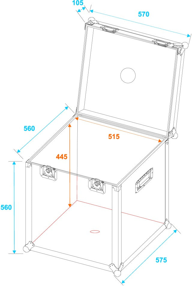 Roadinger Flightcase for 50cm mirror ball