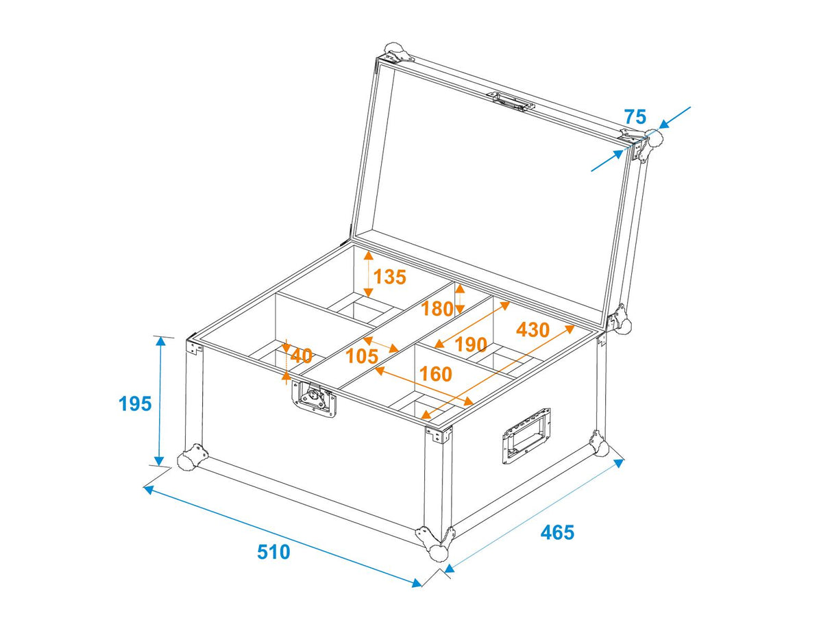 ROADINGER Flightcase 4x THA-20PC