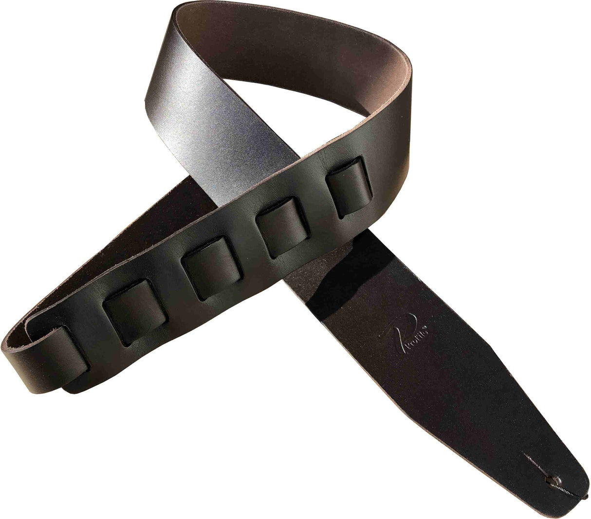 Profile STW/FPB-BK Pro Italian Leather Guitars Strap - Black