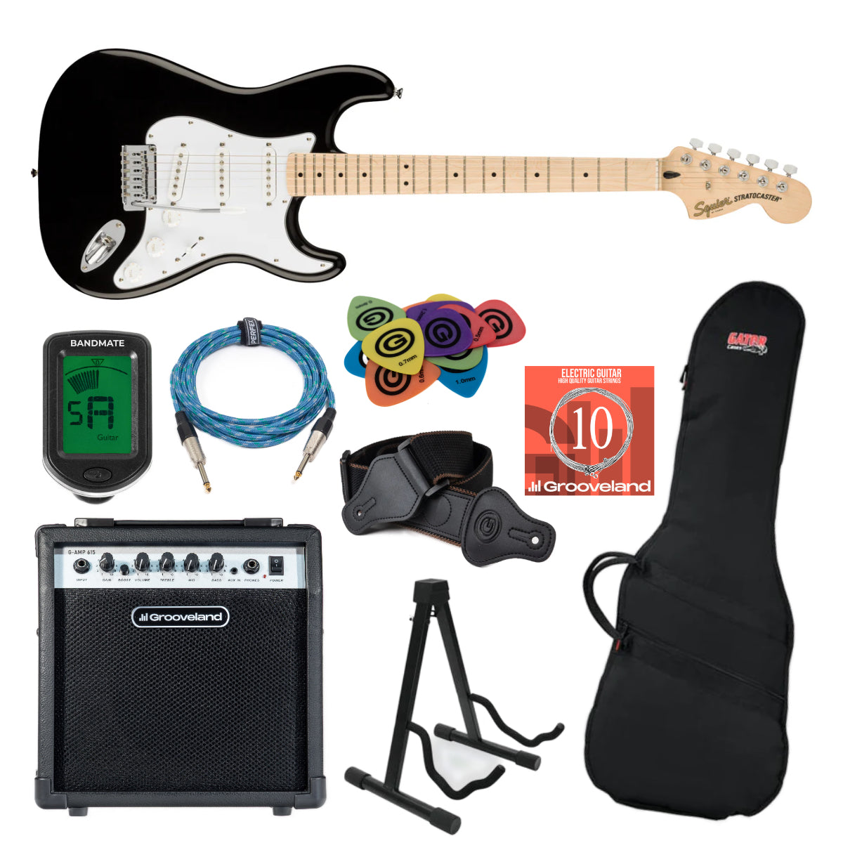 Fender Squier Affinity Stratocaster Starter Kit (Black)