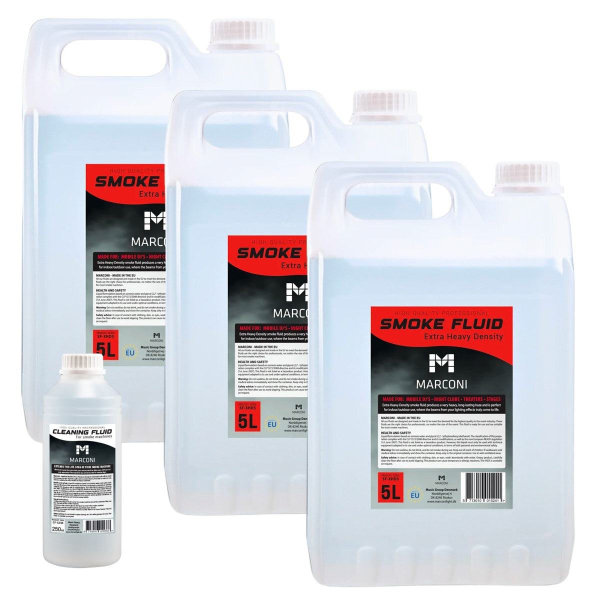 3 x 5L Smoke Liquid (Extra Heavy) + 250ml Cleaning Liquid
