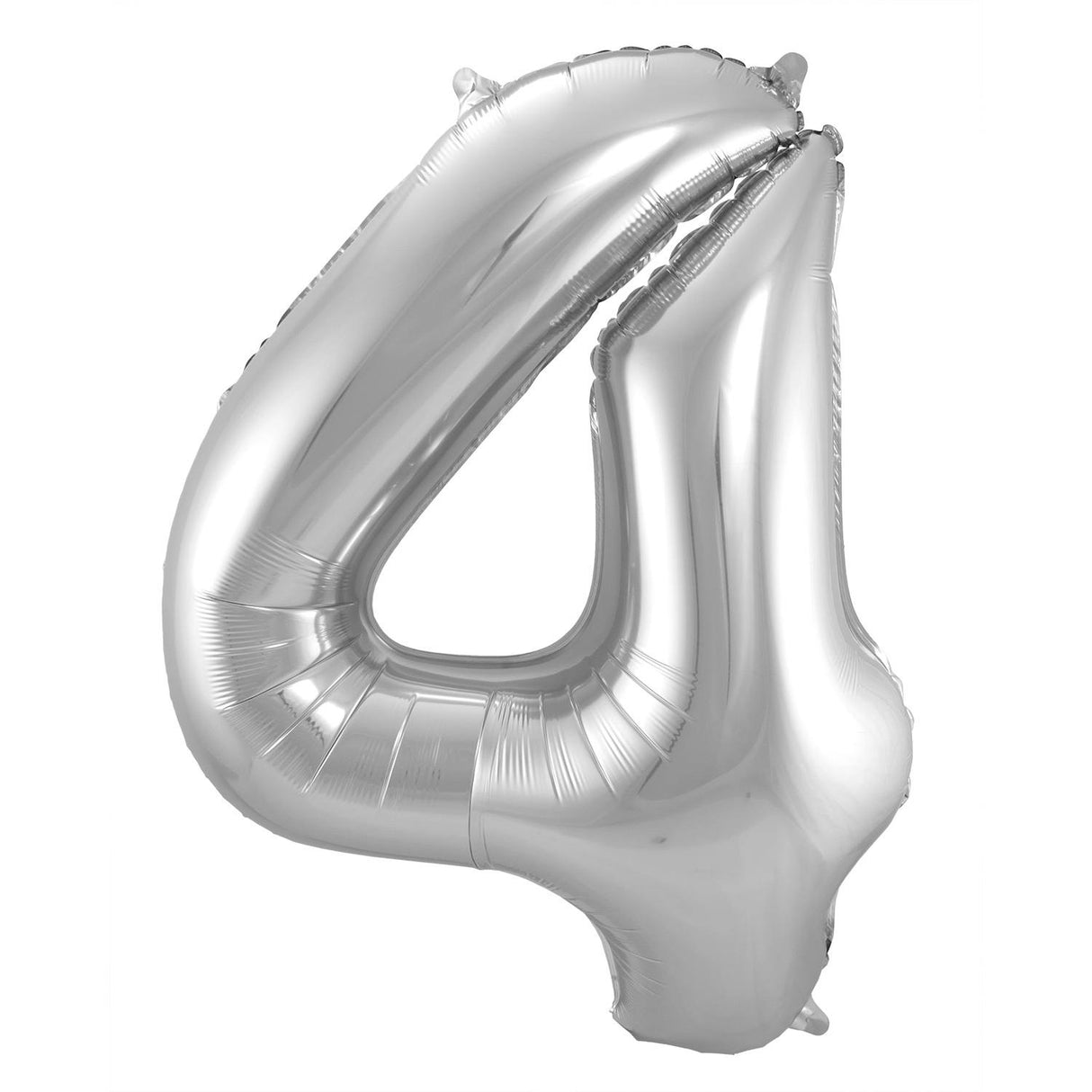 4 Shaped Number Foil Balloon Silver (86 cm)