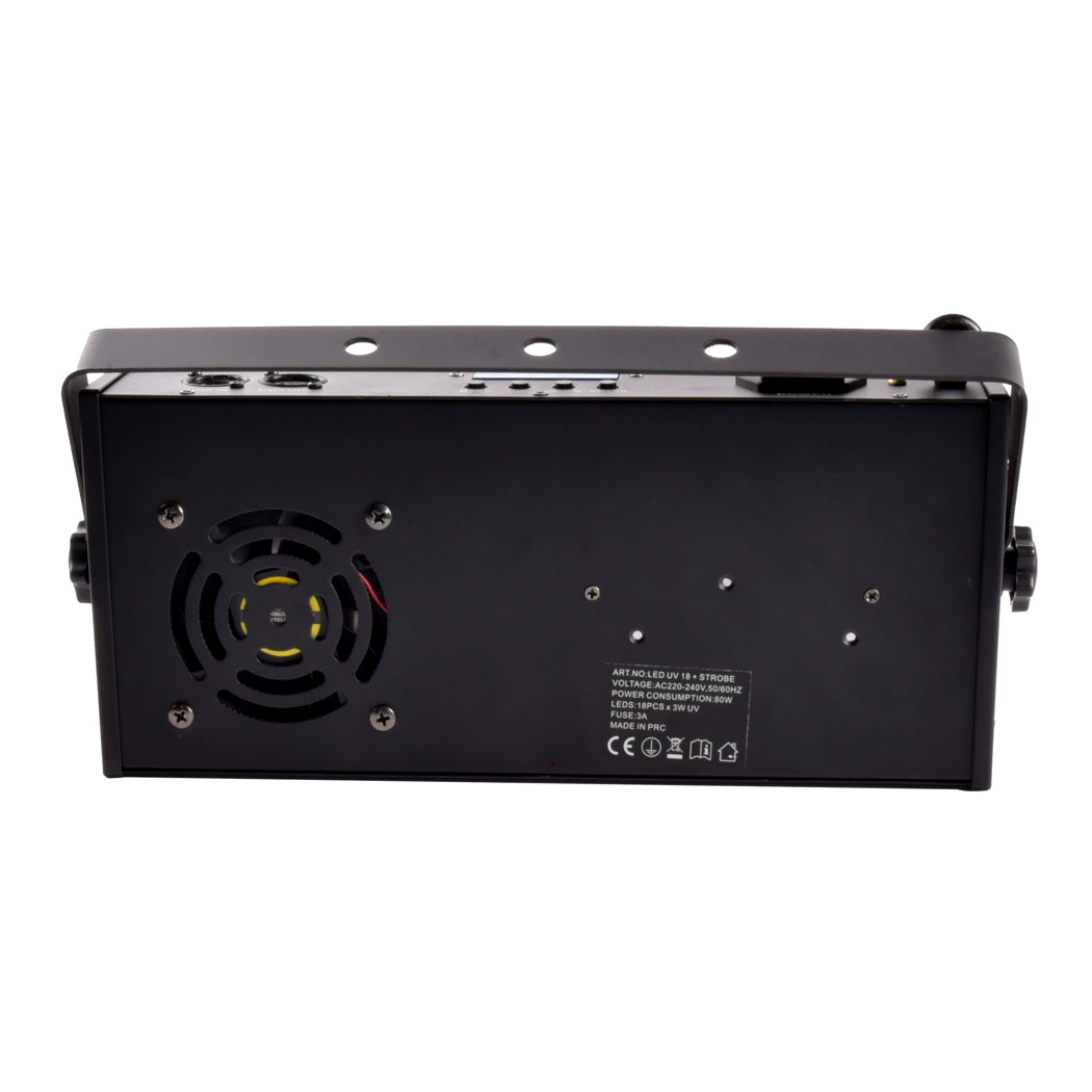 LIGHT4ME LED UV 18x3W spotlight + strobe DMX