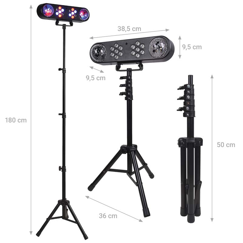 LIGHT4ME MAGIC BAR disco ball effect LED PAR + stand + remote control