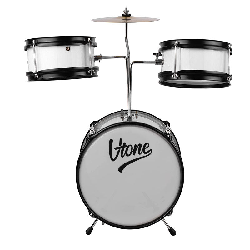 V-TONE VD Junior WH Children's Drum Set – White Acoustic Drum Set for Kids
