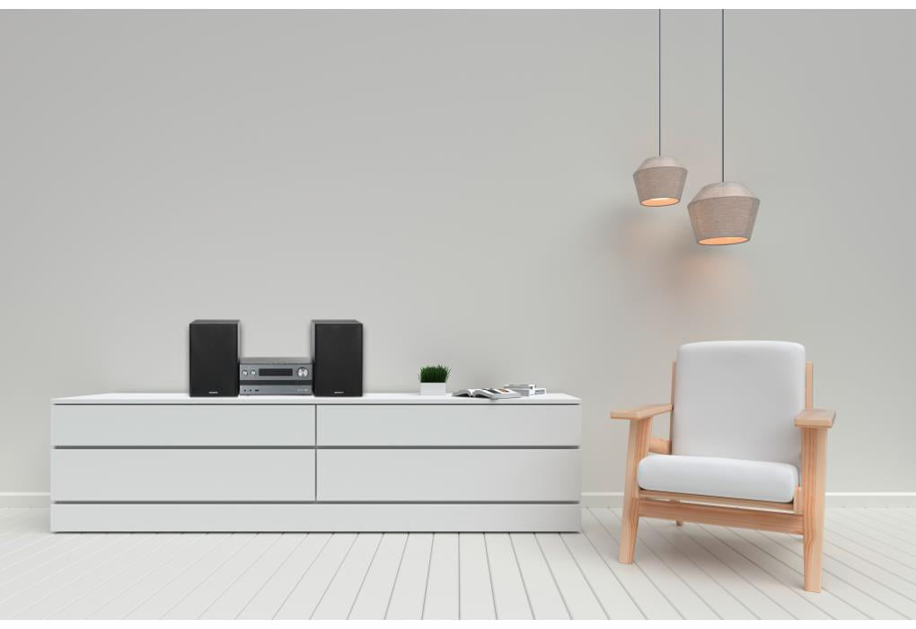 Kenwood M-918DAB-H - Mini system with Bluetooth and DAB+, Aluminium