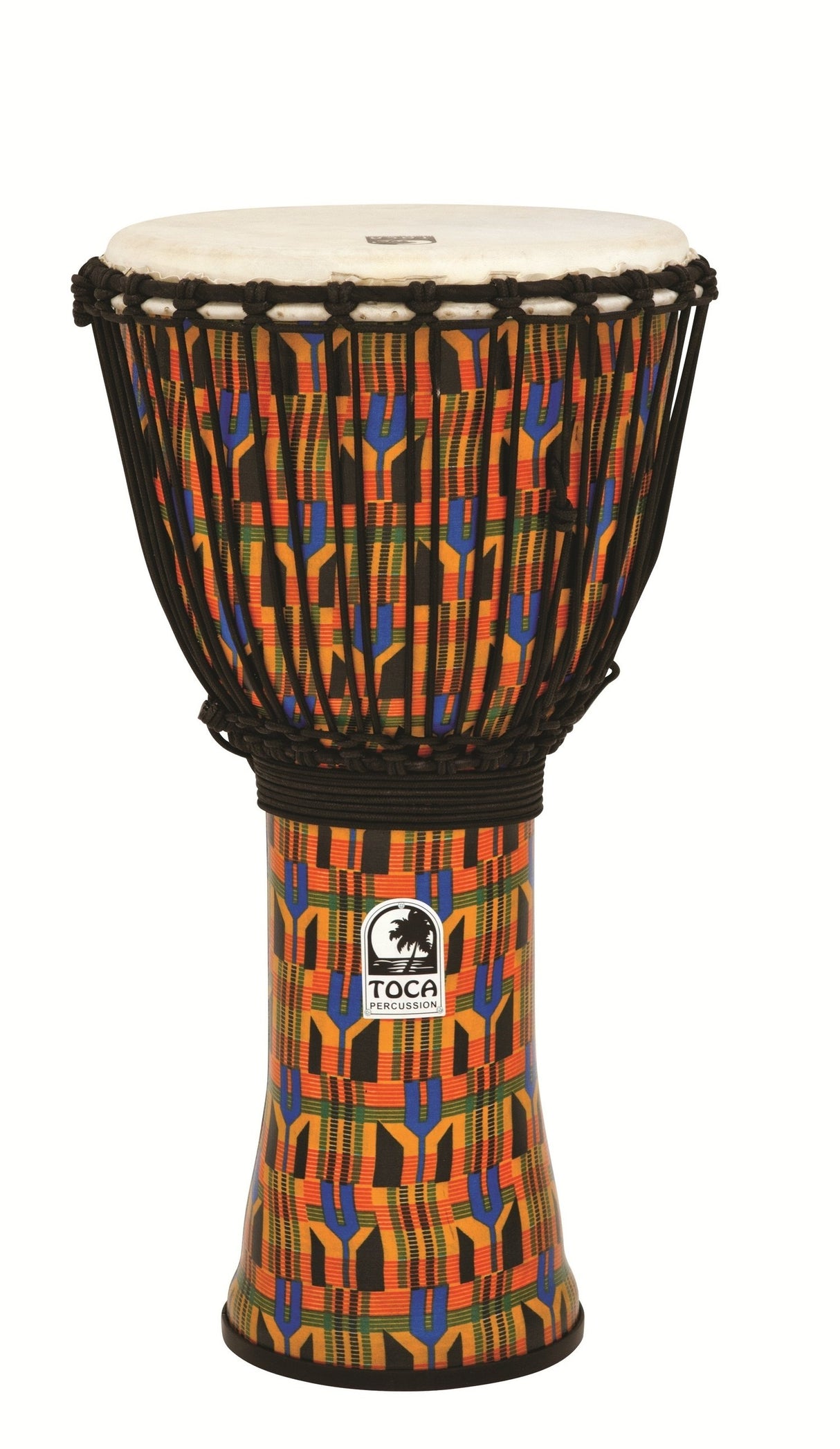 Toca Djembe Freestyle Rope Tuned - Kente Cloth (SFDJ-12K)