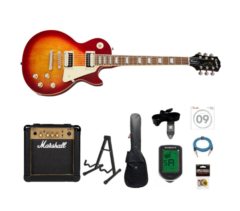 Epiphone Les Paul Classic Electric Guitar Starter Kit (Heritage Cherry Sunburst)