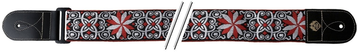GEWA F&S Folk Jacquard straps for Guitars - Red-White