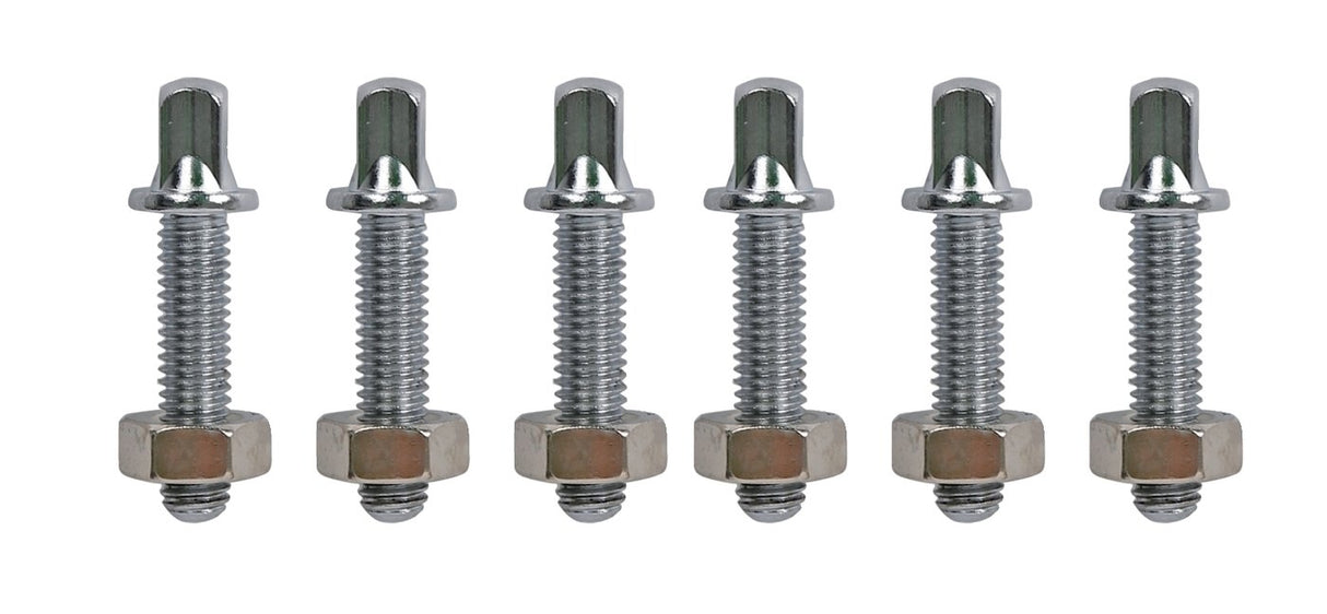 Latin Percussion tension rods Compact Congas & Bongos - LP825 LP826 LP828 - Chrome, 6 pieces (LP825T)