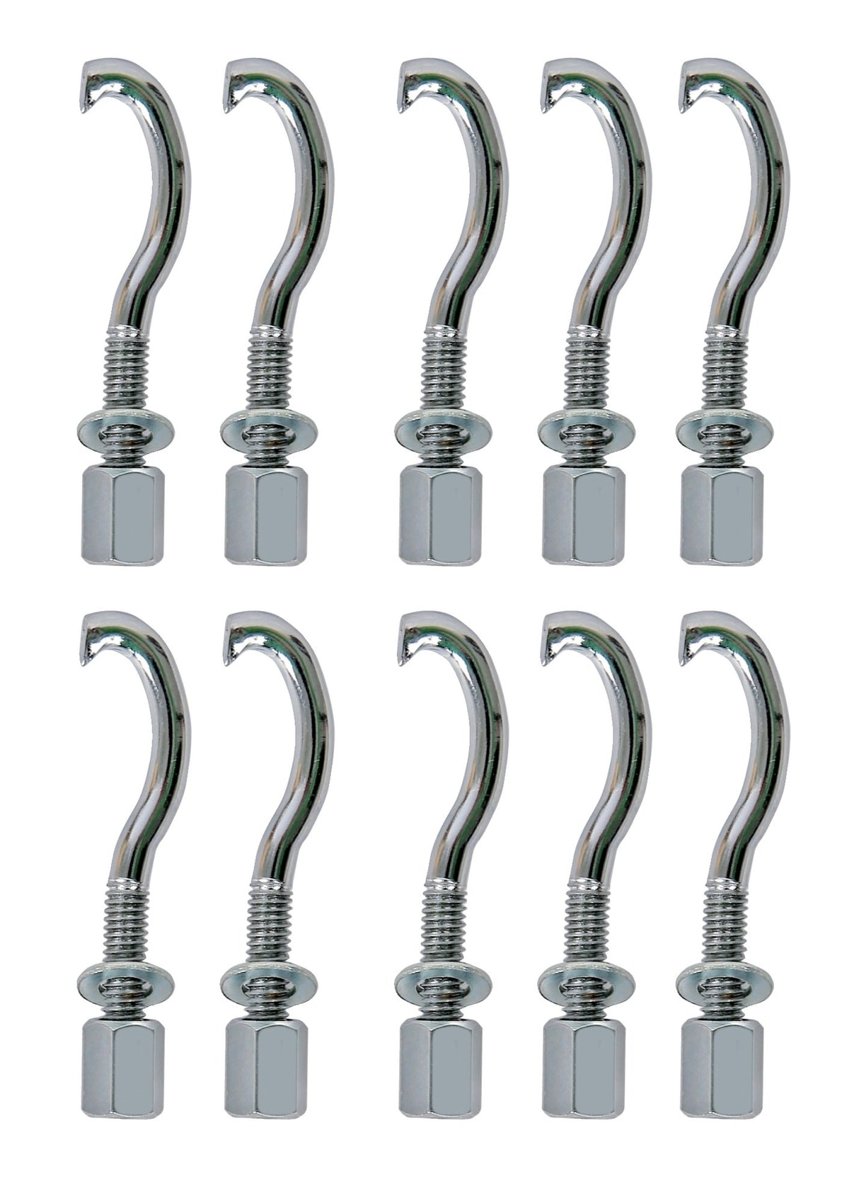 Latin Percussion Tuning lugs Brazilian LP3010 LP3010N LP3012 LP3012-SM Pandeiro - LP3006 Tamborim - Chrome, 10 pieces (LP3923)