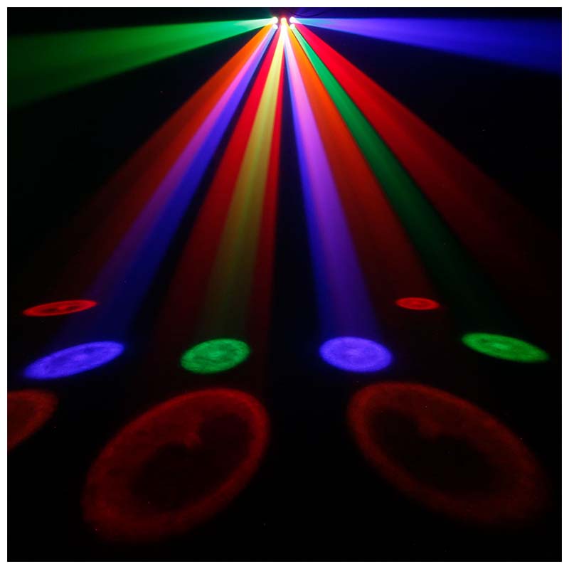 LIGHT4ME SIX EYE BEAM kraftfuld LED-stråle + FJERNBETJENING