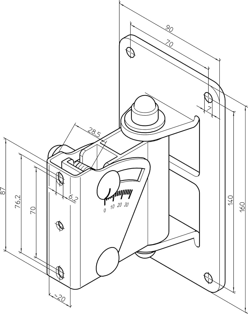 König & Meyer 24471 Wall bracket for speaker Black (15kg)