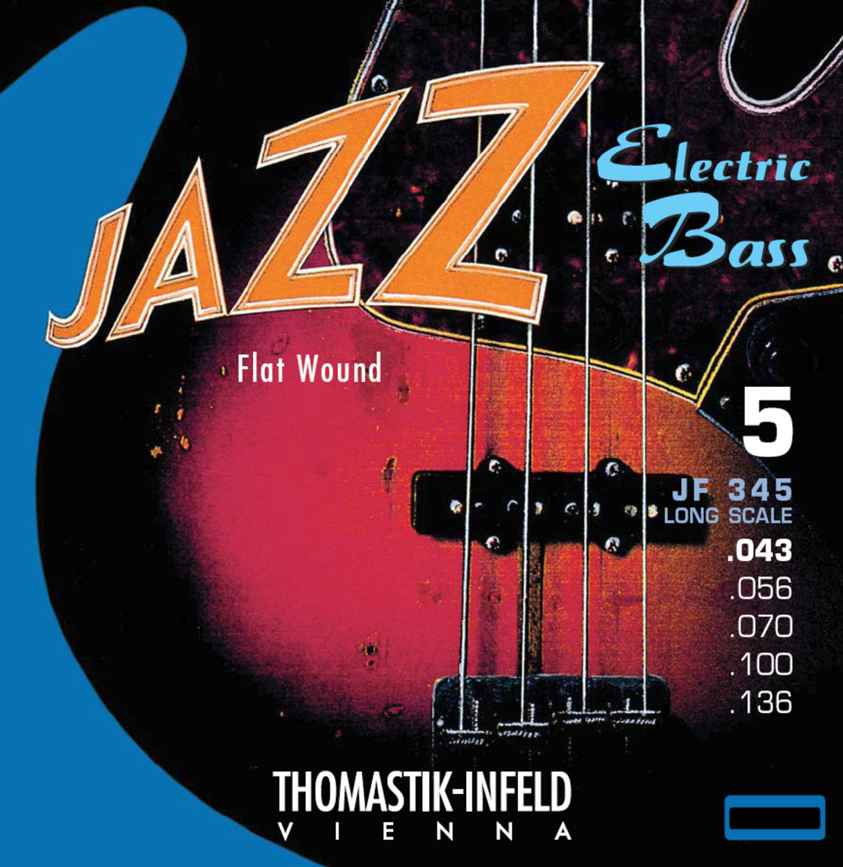Thomastik-Infeld E-bass strings Jazz Bass flatwound - set, 4-string super long (JF364)