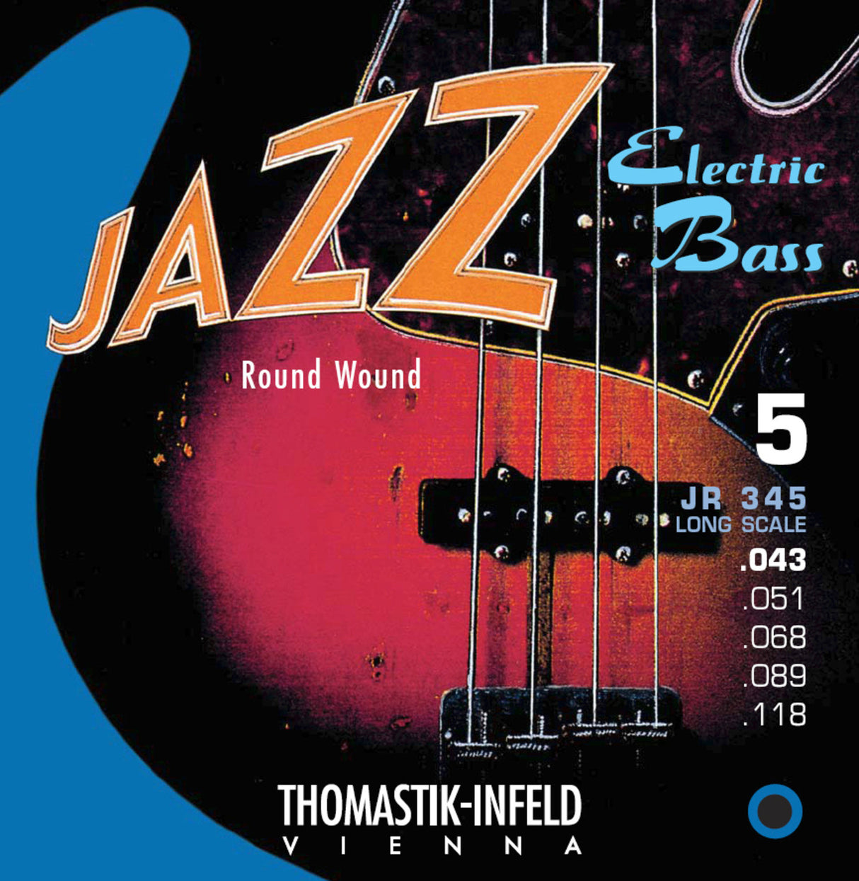 Thomastik-Infeld E-bass strings Jazz Bass series nickel round wound roundcore - 5-string set (JR345)