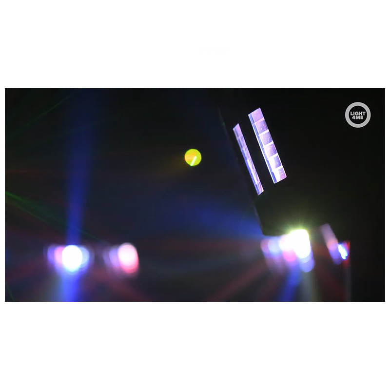 LIGHT4ME T-BAR LED PAR DERBY LASER Disco Light Multi-Effect Set
