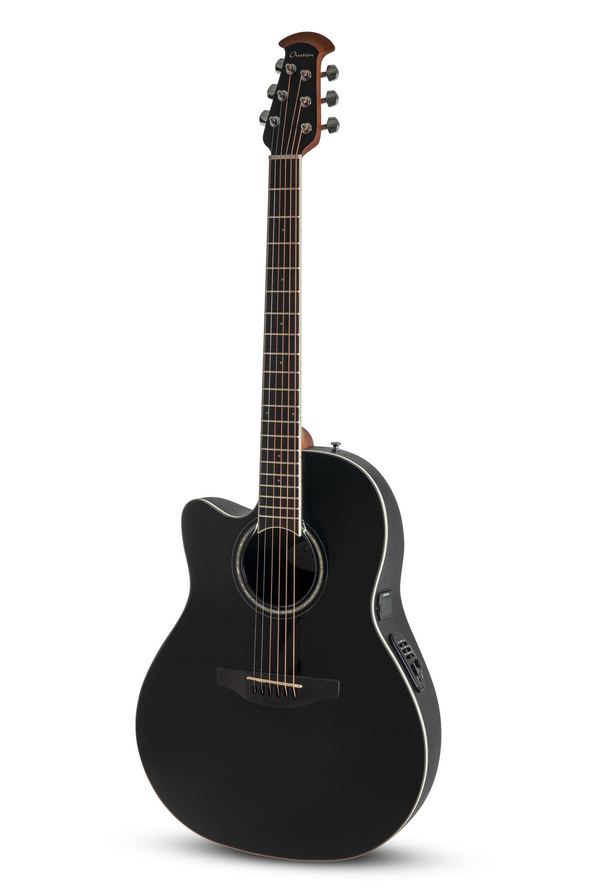 Ovation E-Acoustic Guitars Celebrity CS Standard Mid Cutaway - Black (CS24L-5G-G)