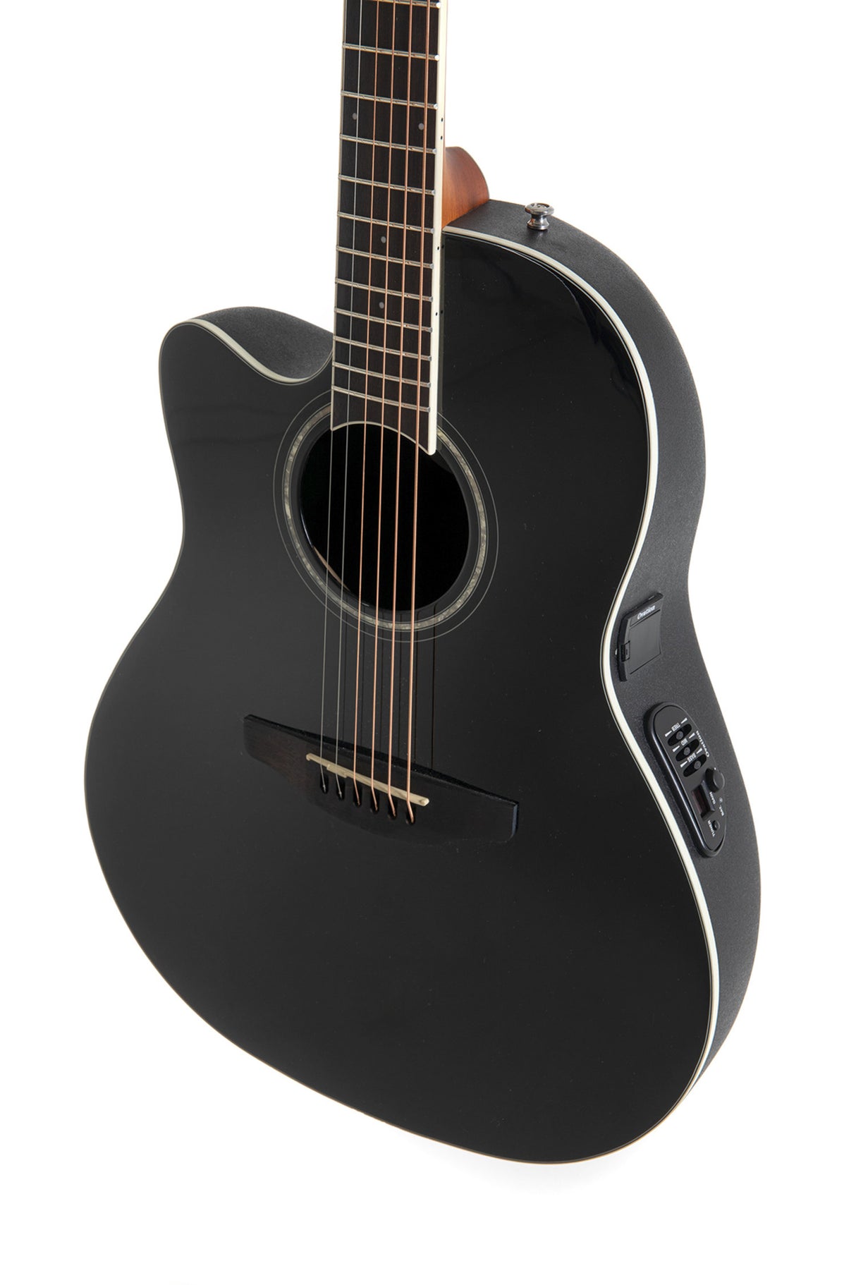 Ovation E-Acoustic Guitars Celebrity CS Standard Mid Cutaway - Black (CS24L-5G-G)