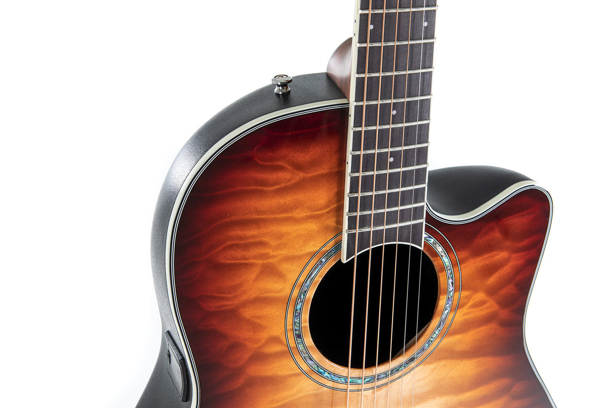 Ovation E-Acoustic Guitars Celebrity Standard Plus Mid Cutaway - Cognac Burst Gloss (CS24X-7C-G)
