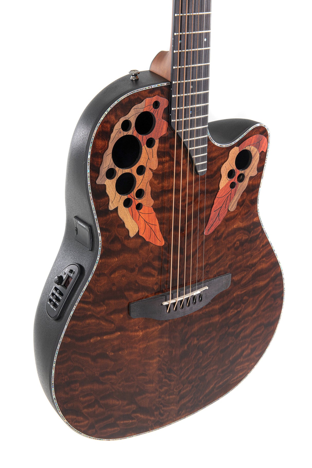 Ovation E-Acoustic Guitars Celebrity Elite Plus Mid Cutaway - Dark Tiger Eye (CE44P-TGE-G)