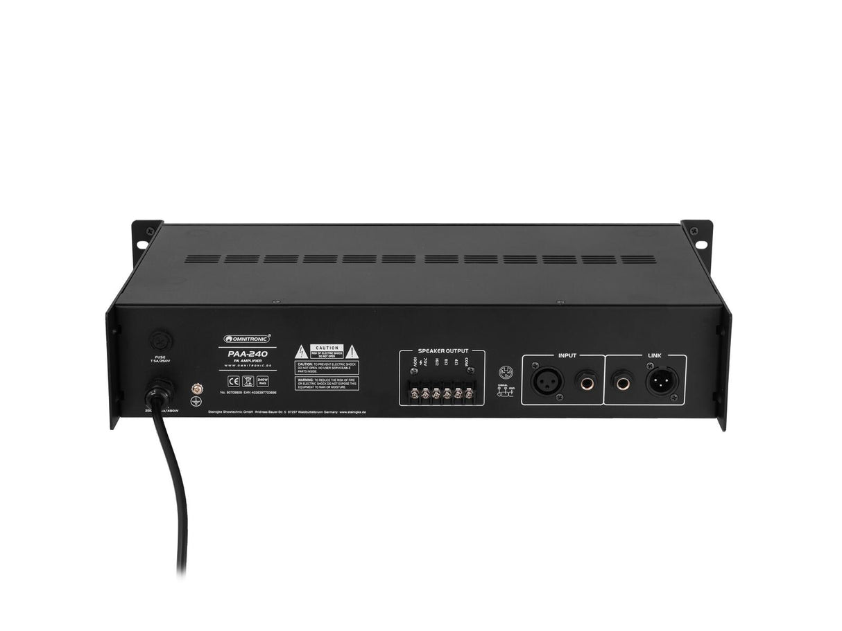 OMNITRONIC PAA-240 PA Amplifier