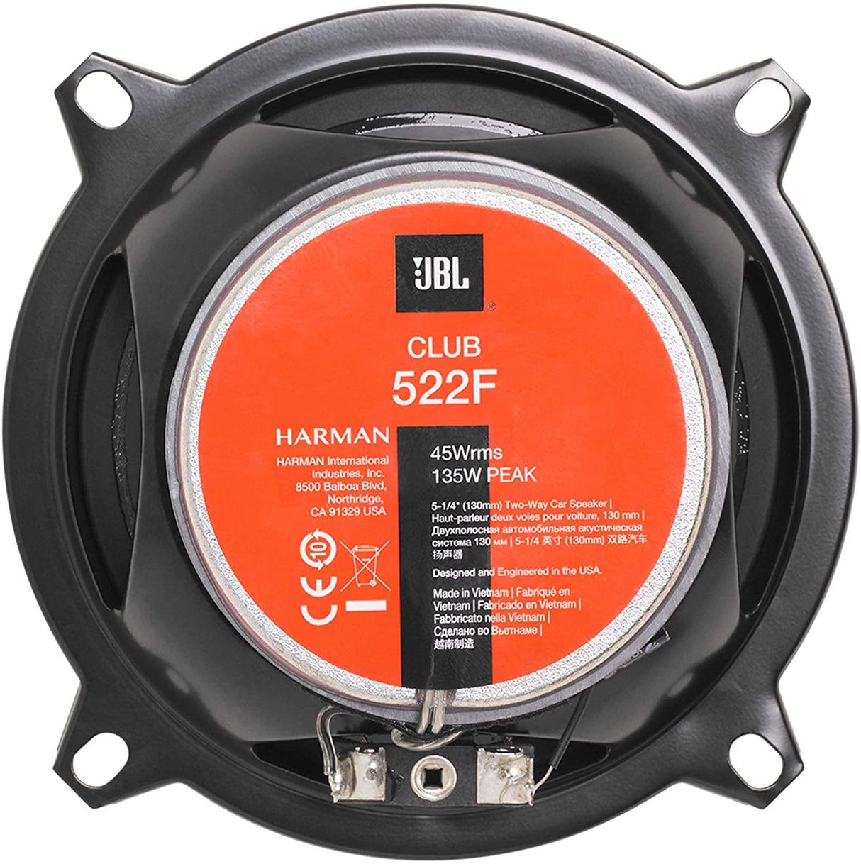 JBL CLUB 522F loudspeaker set 135 Watt.