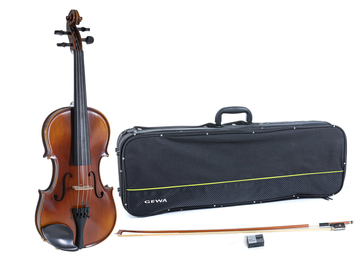 GEWA Violins Allegro - 4/4 (Ready to play including violin case, Massaranduba bow, Larsen Aurora strings, secured for transport)