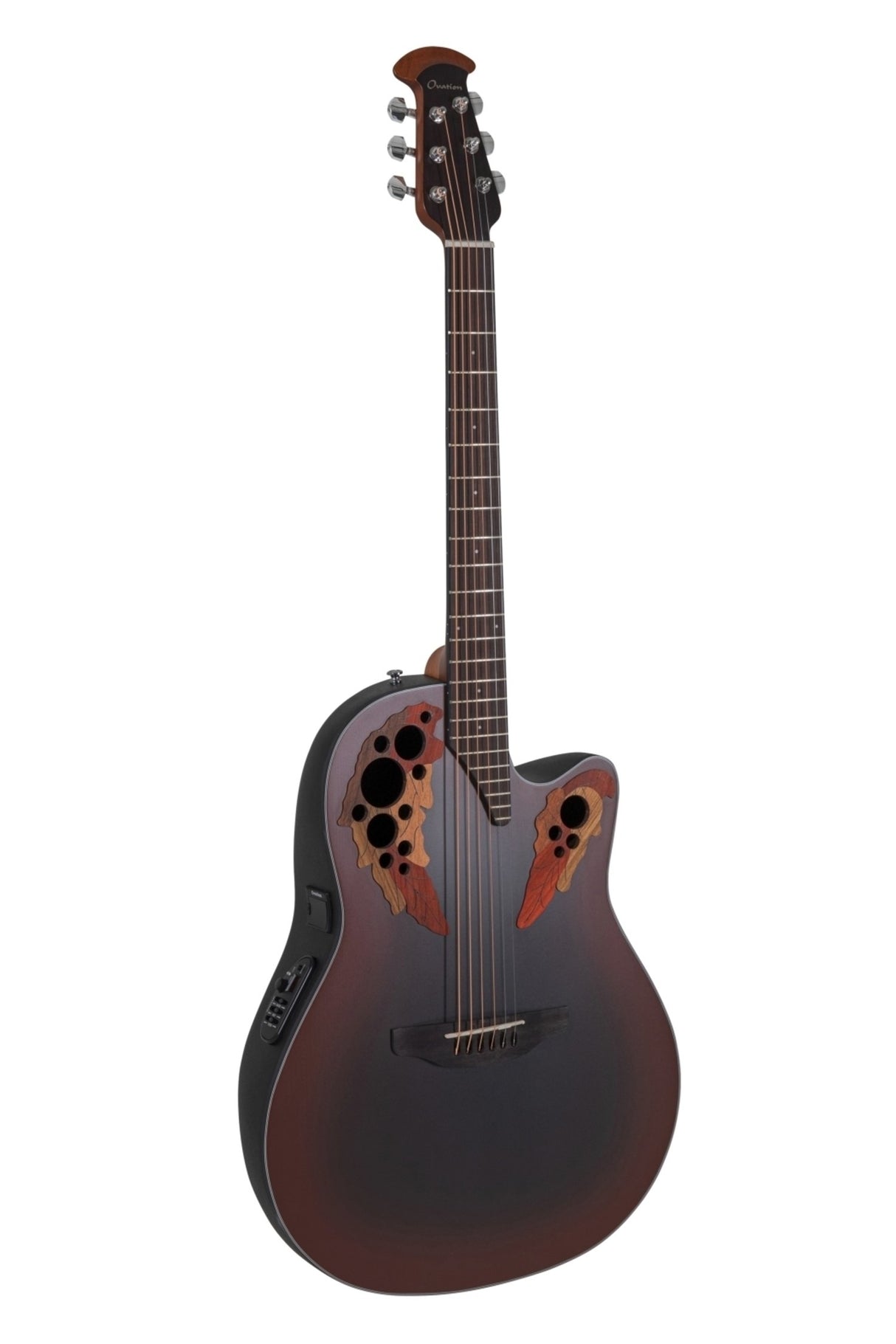 Ovation E-Acoustic Guitars Celebrity Elite Mid Cutaway - Reverse Red Burst (CE44-RRB-G)