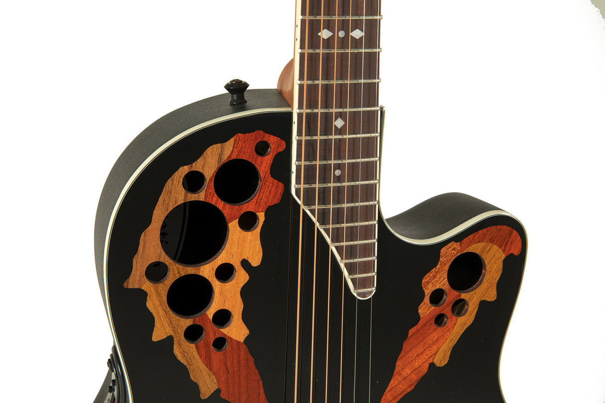 Ovation E-acoustic Guitars Standard Elite Deep Contour Cutaway - Black (2778AX-5-G)