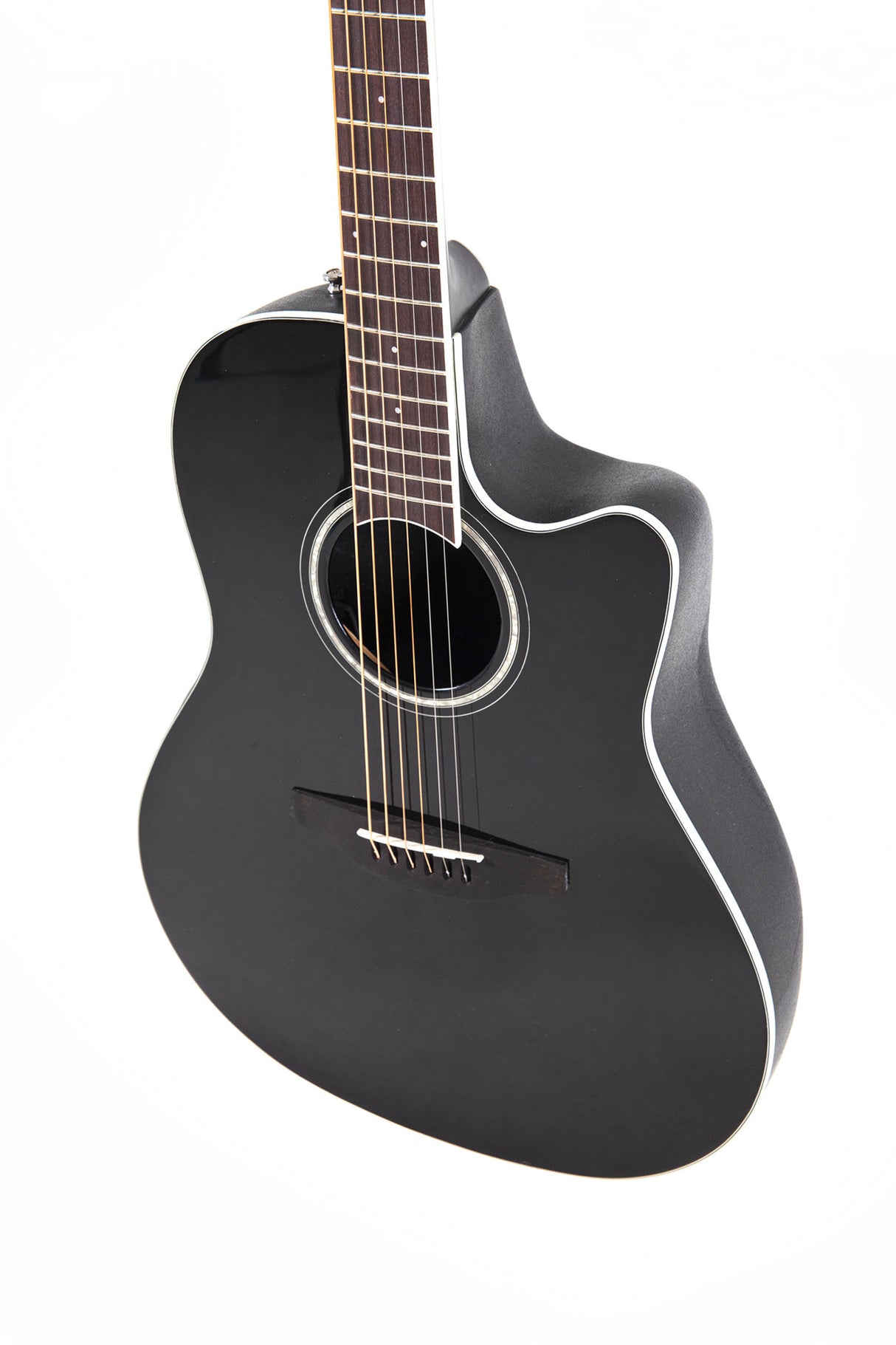 Ovation E-Acoustic Guitars Celebrity CS Standard Mid Cutaway - Black (CS24-5-G)