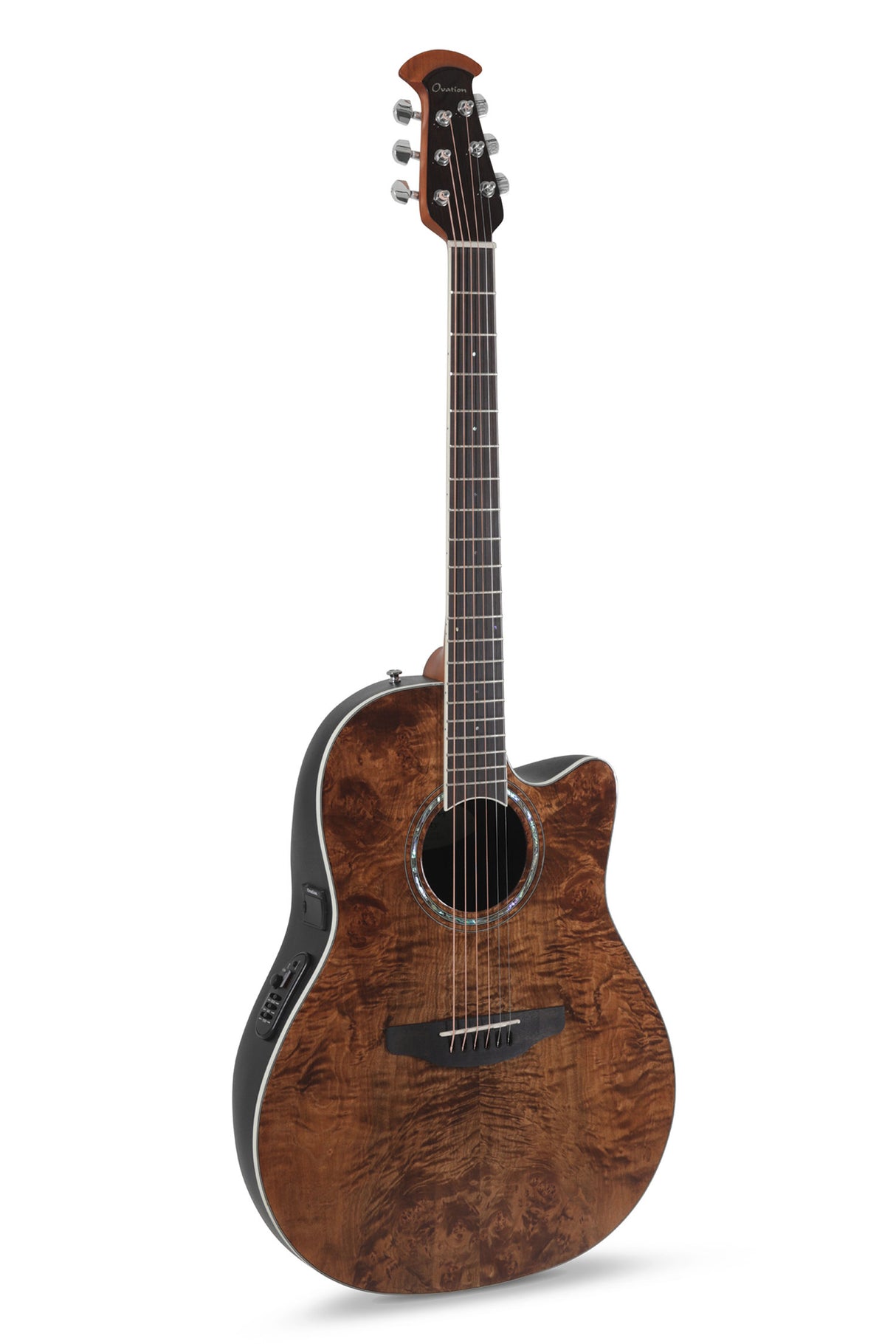 Ovation E-Acoustic Guitars Celebrity Standard Plus Mid Cutaway - Nutmeg Burled Maple (CS24P-NBM-G)