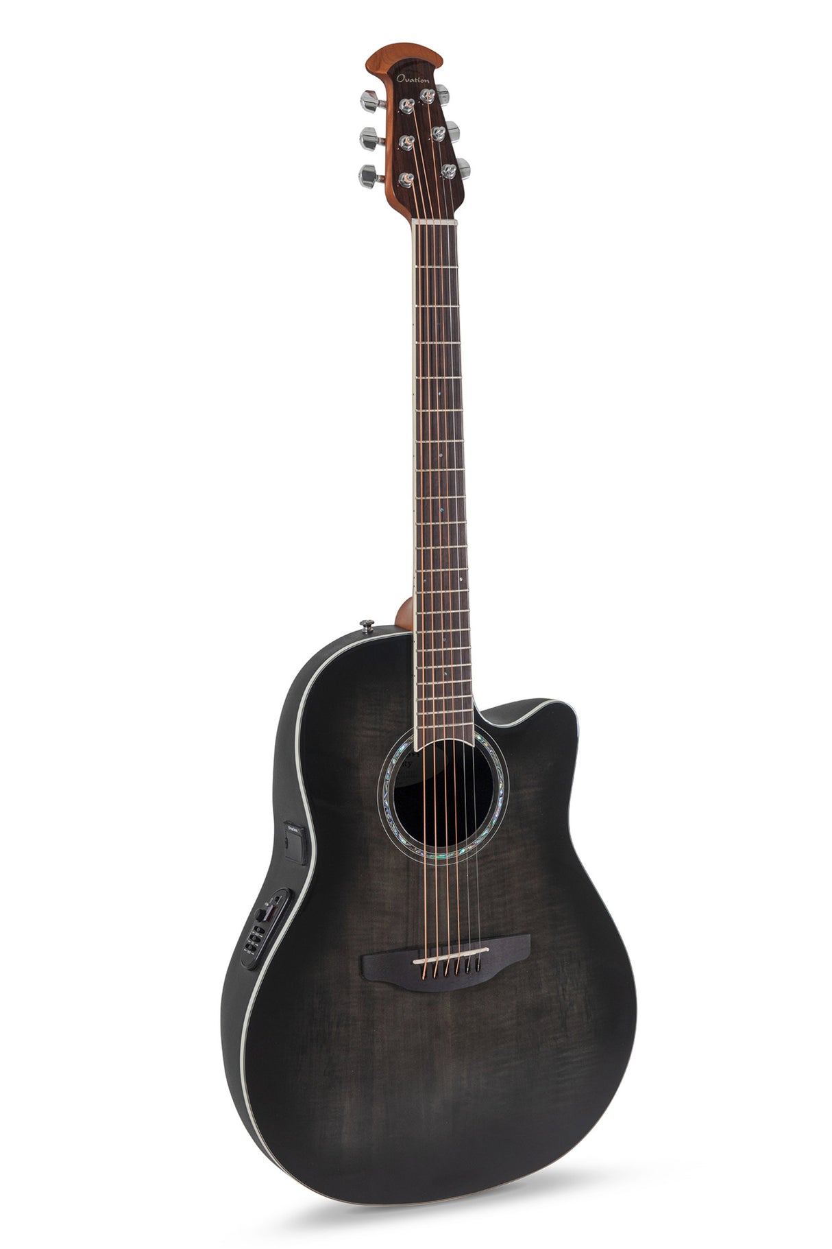 Ovation E-Acoustic Guitars Celebrity Standard Plus Mid Cutaway - Transparent Blackburst Flame (CS24P-TBBY-G)