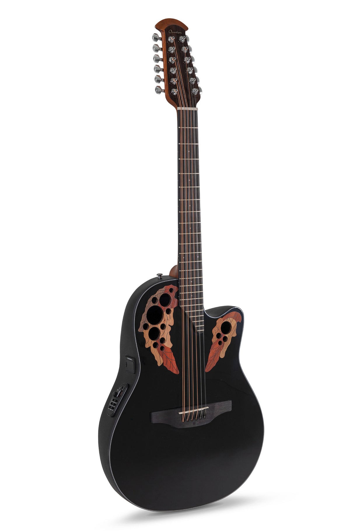 Ovation E-Acoustic Guitars Celebrity Elite Mid Cutaway 12-string - Black (CE4412-5-G)