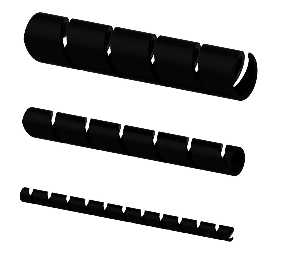 ProCab kabelsamler spiral Sort Ø=6mm 10 m