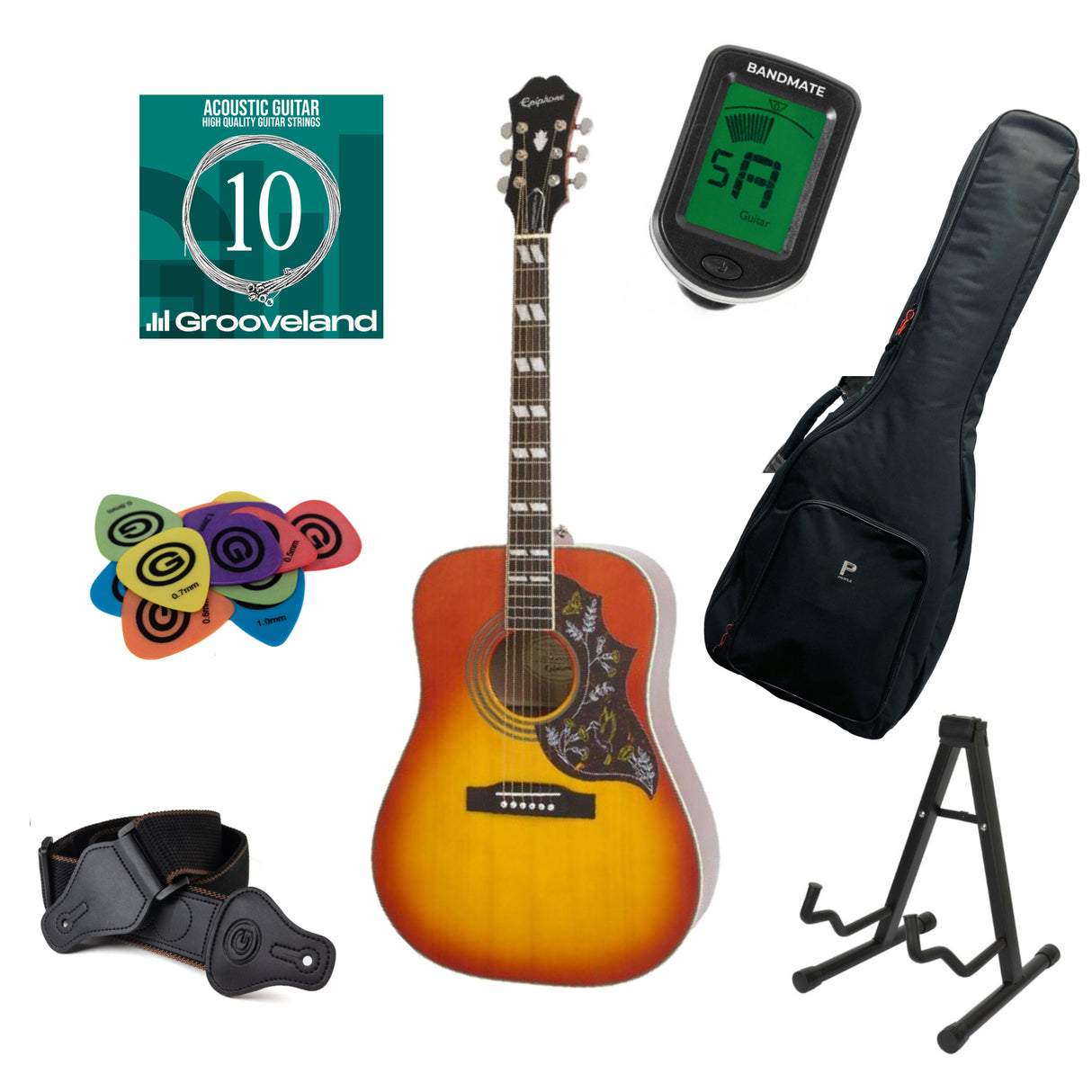 Epiphone Hummingbird Studio Starter Pack (Faded Cherry )