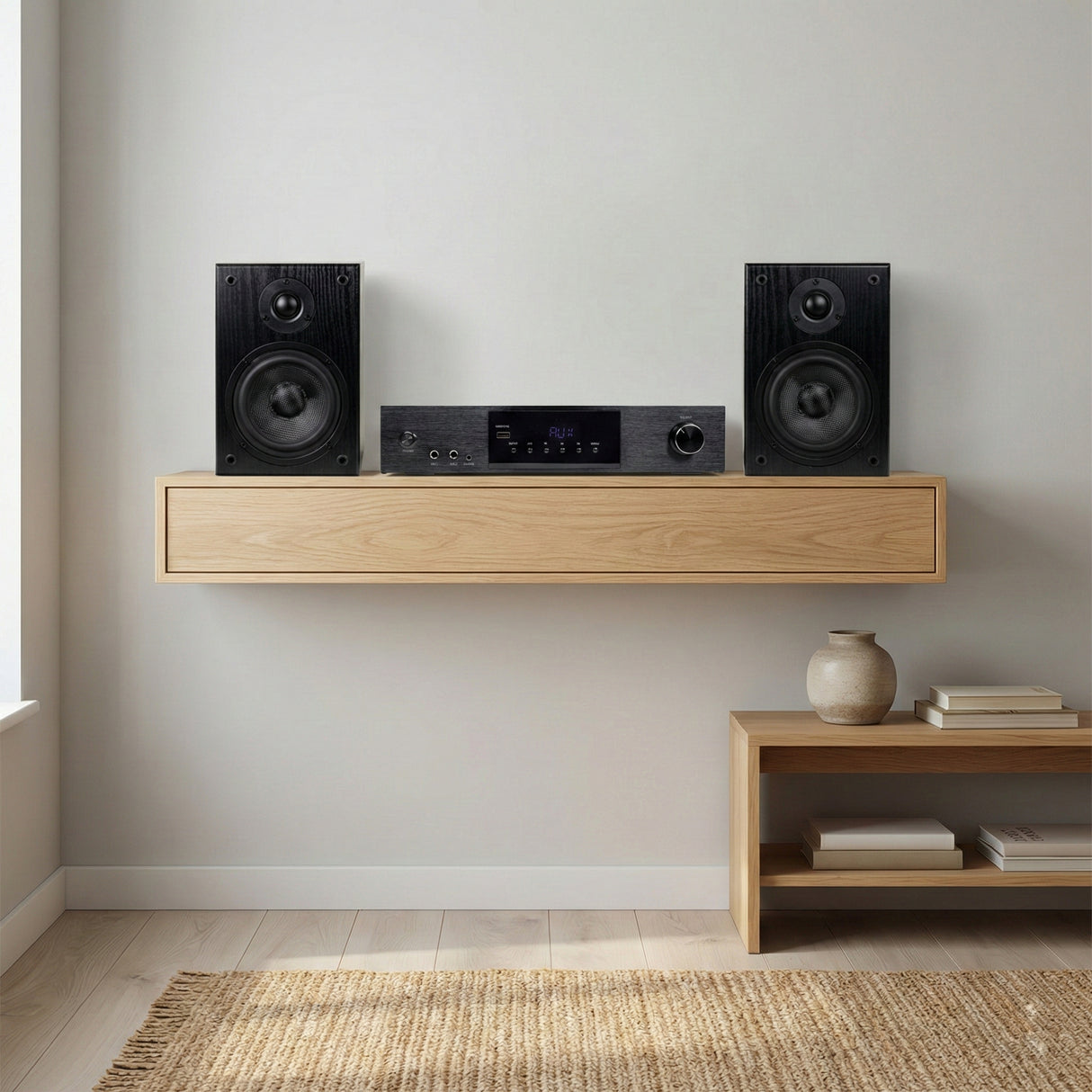 SoundMate HBS-05 Shelf Speakers & HiFi Amplifier