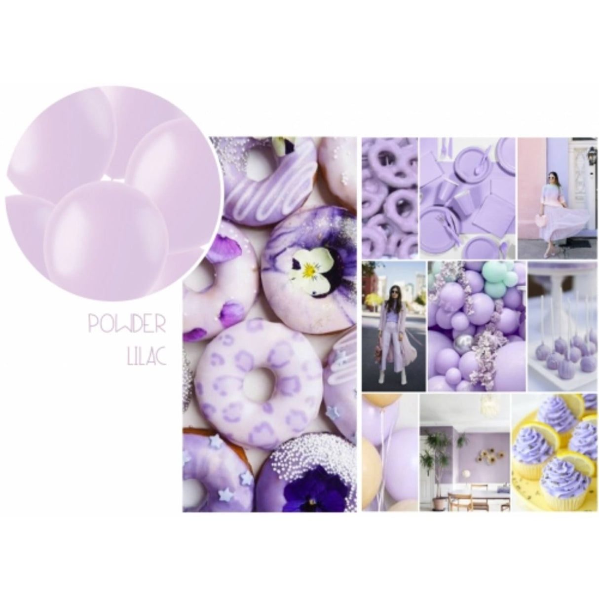 Balloons Powder Purple Mat. (33cm - 50 pcs)