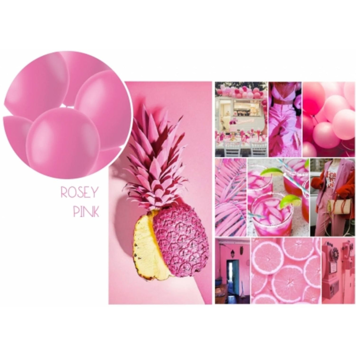 Balloons Rosey Pink Mat. (33cm - 50 pcs)
