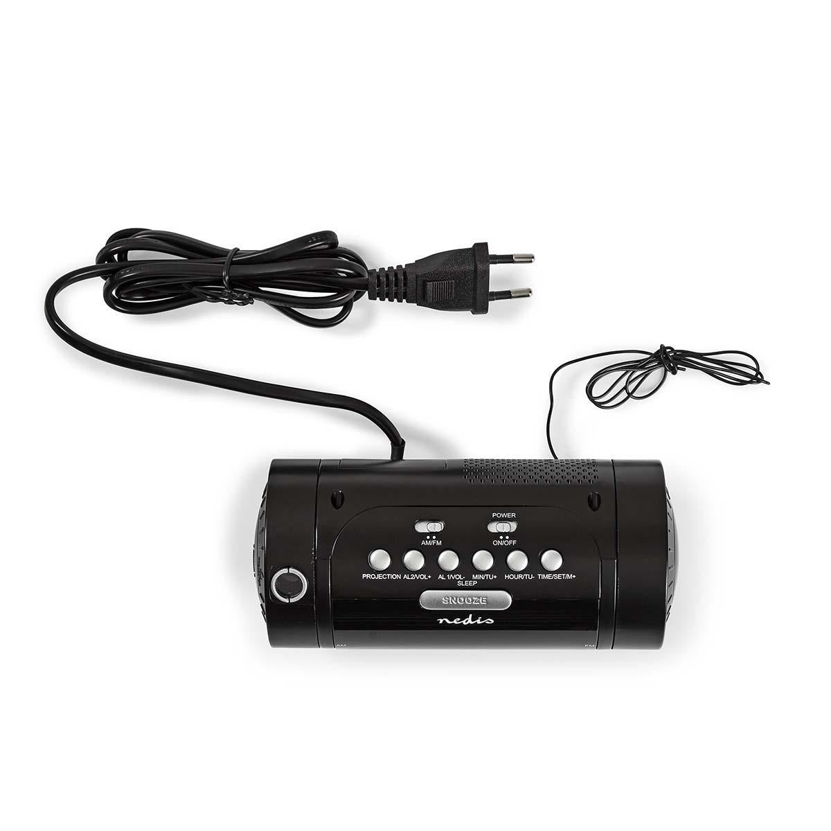 Clock radio with built-in projector