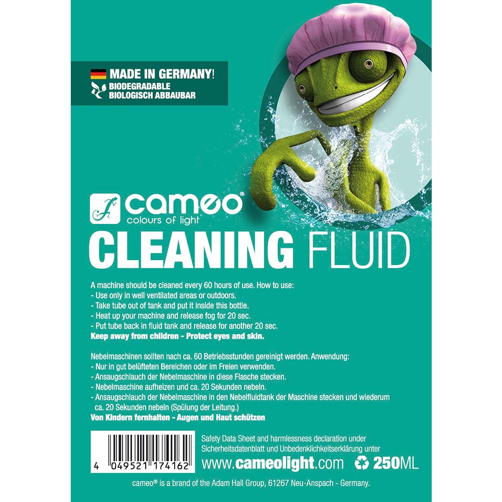 Cameo CLEANING FLUID 0,25 L – special fluid for cleaning fog machines 250 ml