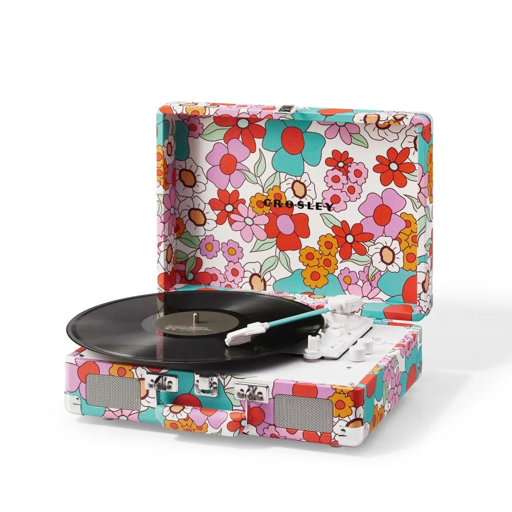 Crosley Cruiser Plus Turntable Two-way Bluetooth (Groovy Floral)